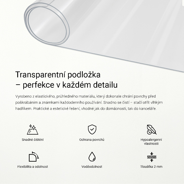 Weiches Glas transparent