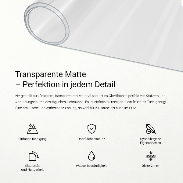 Weiches Glas transparent