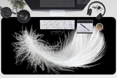 Schreibtischunterlage weiße Feder