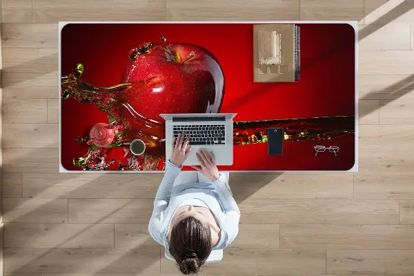 Schreibtisch Unterlegmatte Roter Apfel
