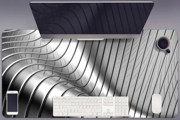 PVC Schreibtischmatte Metallisch