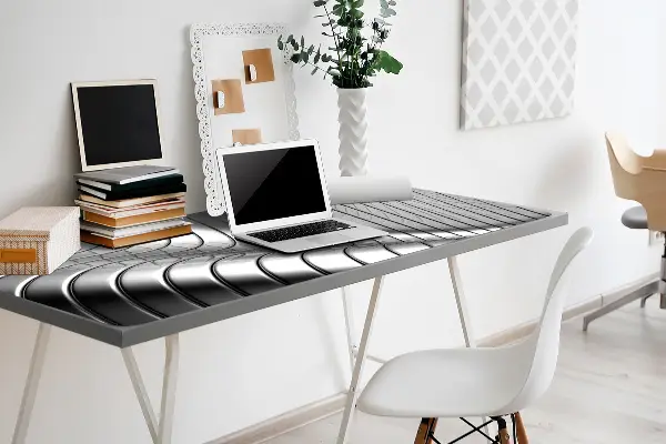 PVC Schreibtischmatte Metallisch