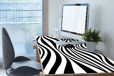 Büro-Schreibtischmatte Schwarze und weiße Wellen