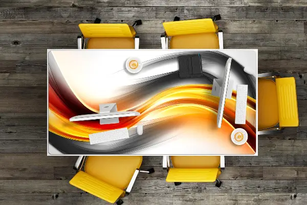 PVC Schreibtischmatte Abstraktion Orangen