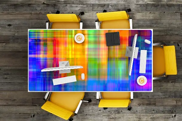 Büro-Schreibtischmatte Buntes Gitter