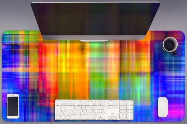 Büro-Schreibtischmatte Buntes Gitter
