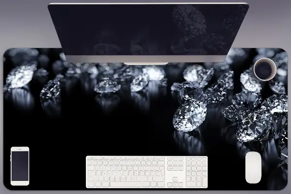 PVC Schreibtischmatte Diamanten