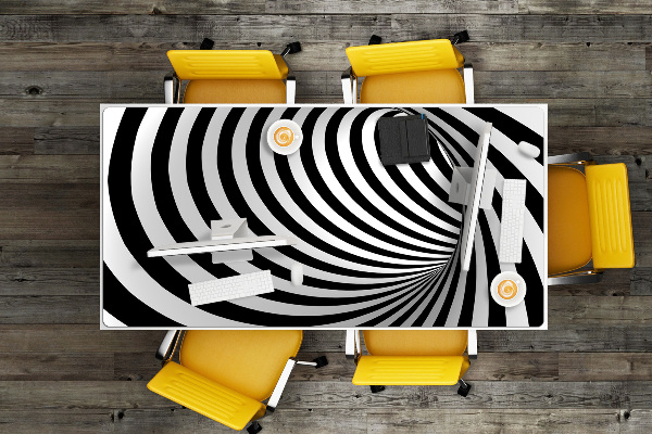 Schreibtisch Unterlegmatte Schwarzweiss-Whirl