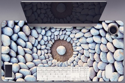 Schreibtischunterlage Kreis von Steinen