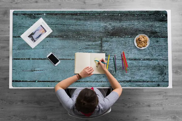 Schreibtisch Unterlegmatte Blue Boards.
