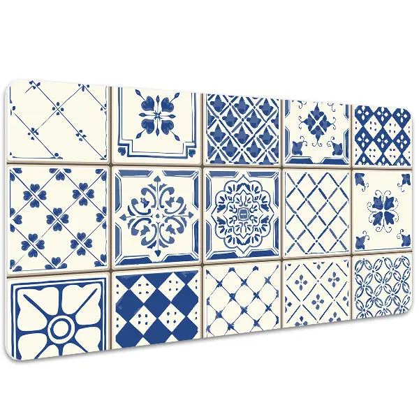 PVC Schreibtischmatte Blaue Fliesen