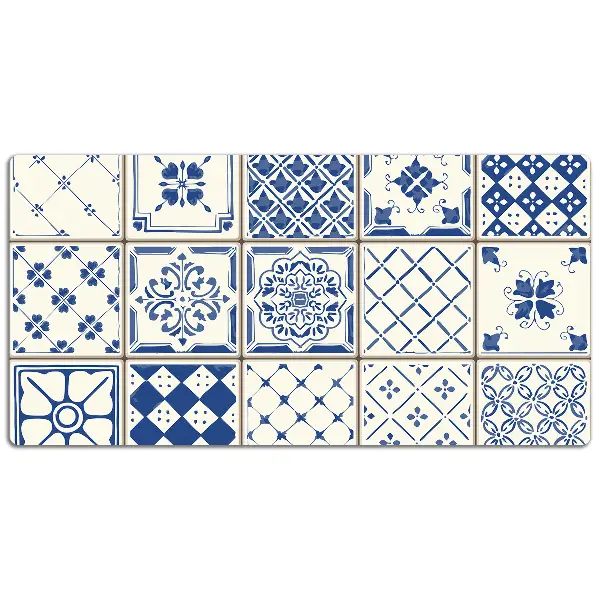 PVC Schreibtischmatte Blaue Fliesen