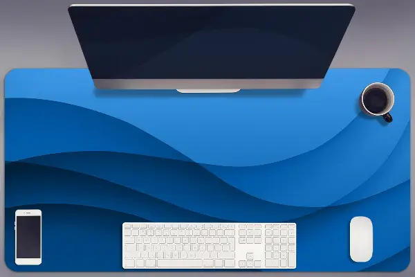 PVC Schreibtischmatte Blauer Übergang