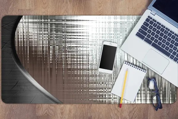 Büro-Schreibtischmatte Abstraktion. Silber