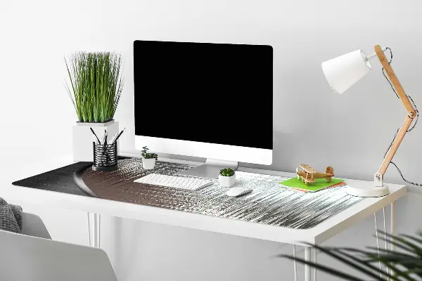 Büro-Schreibtischmatte Abstraktion. Silber