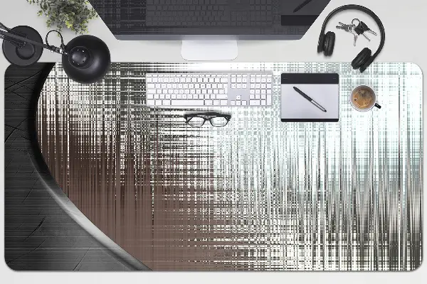 Büro-Schreibtischmatte Abstraktion. Silber
