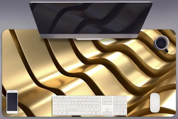 Büro-Schreibtischmatte Goldene Elemente