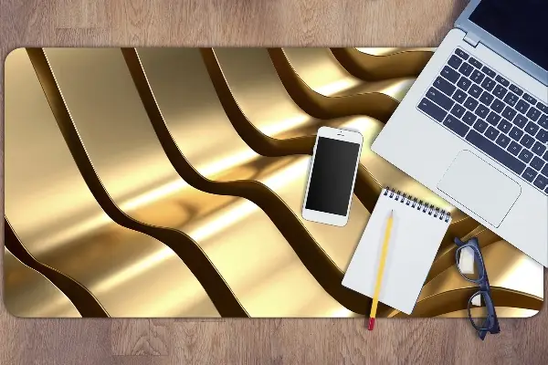 Büro-Schreibtischmatte Goldene Elemente