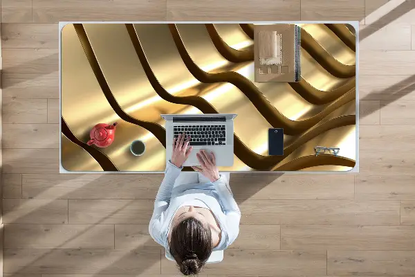 Büro-Schreibtischmatte Goldene Elemente
