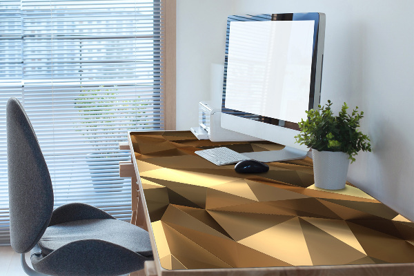 Schreibtisch Unterlegmatte Goldfolie