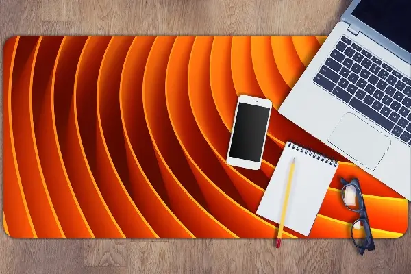 PVC Schreibtischmatte Orangefarbene Wellen