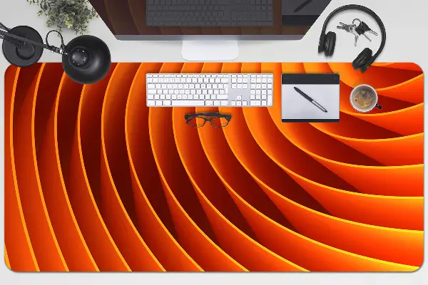PVC Schreibtischmatte Orangefarbene Wellen