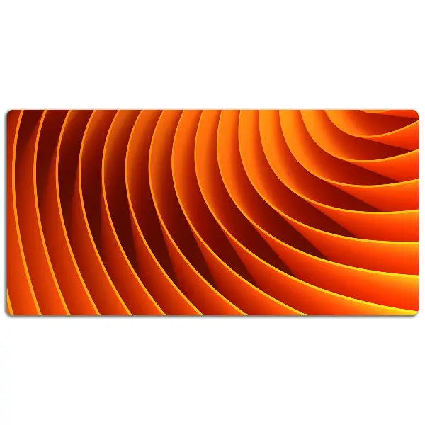 PVC Schreibtischmatte Orangefarbene Wellen