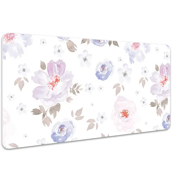 Büro-Schreibtischmatte Pastellblumen