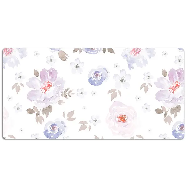 Büro-Schreibtischmatte Pastellblumen