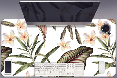Schreibtisch Unterlegmatte Blätter und Blumen