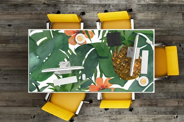 Schreibtisch Unterlegmatte Tropische Ananas