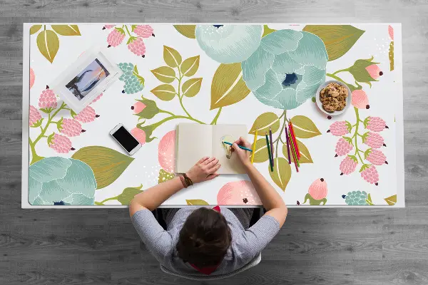 Büro-Schreibtischmatte Frühlingsblumen