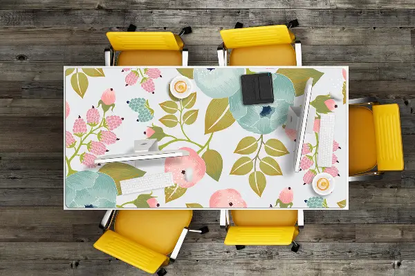 Büro-Schreibtischmatte Frühlingsblumen