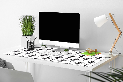 PVC Schreibtischmatte Schwarze Kaktee.