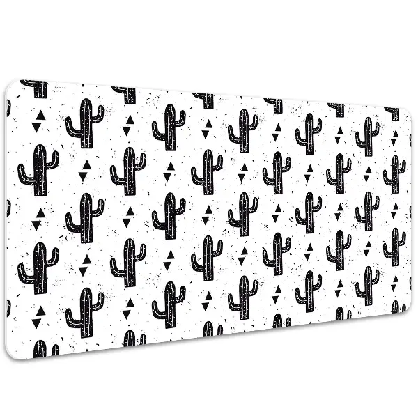 PVC Schreibtischmatte Schwarze Kaktee.
