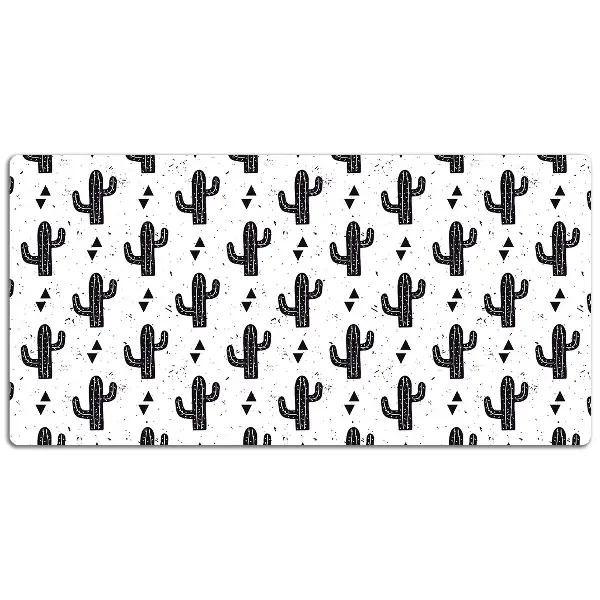 PVC Schreibtischmatte Schwarze Kaktee.
