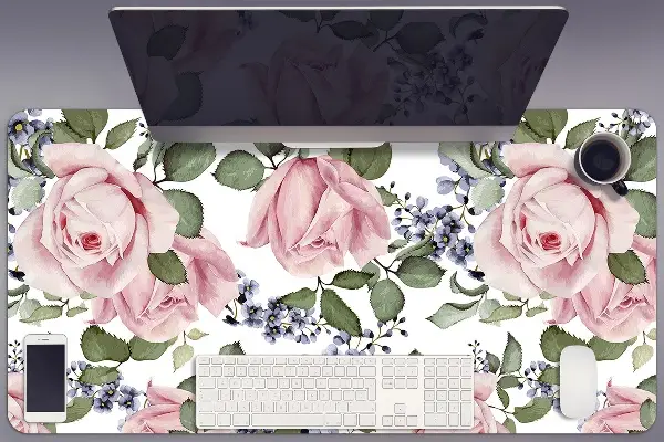 PVC Schreibtischmatte Aquarellrosen