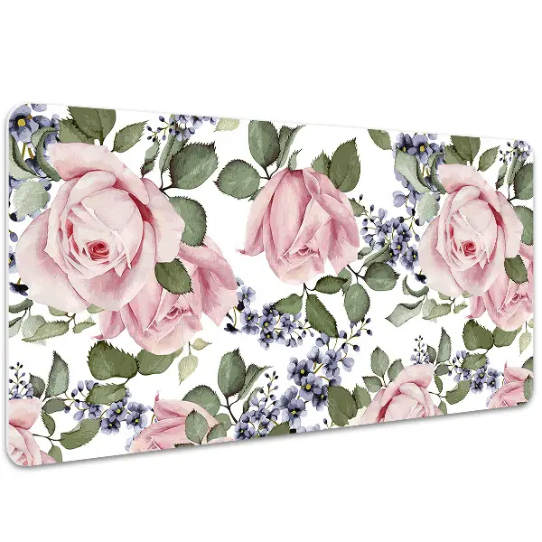 PVC Schreibtischmatte Aquarellrosen