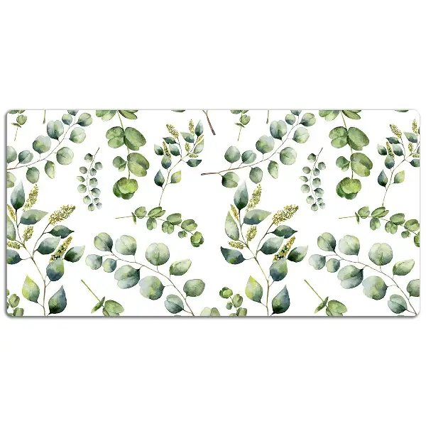 PVC Schreibtischmatte Eukalyptus floral.