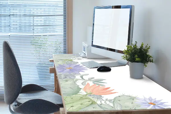 Büro-Schreibtischmatte Kaktuswiese.