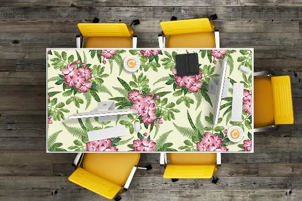 Büro-Schreibtischmatte Tropische Blumen