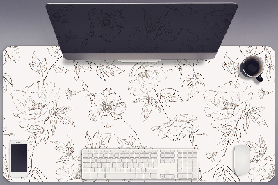 Schreibtischunterlage Skizzierte Blumen