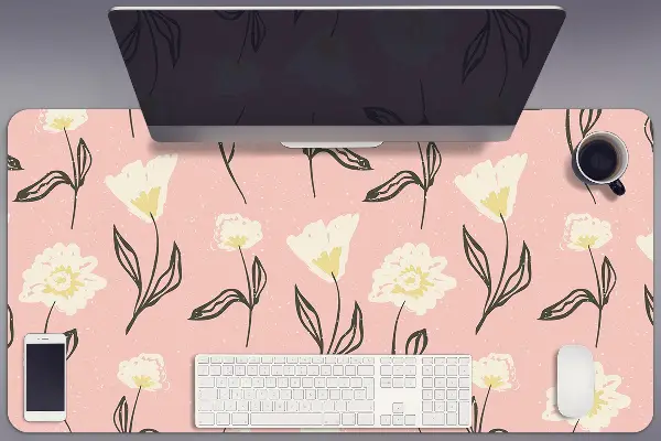 PVC Schreibtischmatte Zarte Blumen