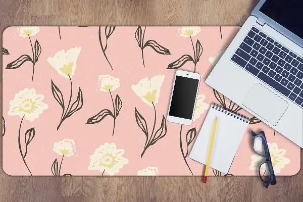 PVC Schreibtischmatte Zarte Blumen