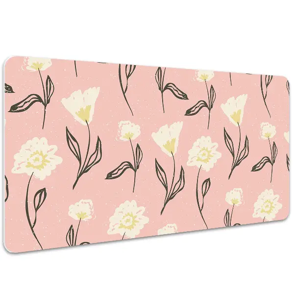 PVC Schreibtischmatte Zarte Blumen