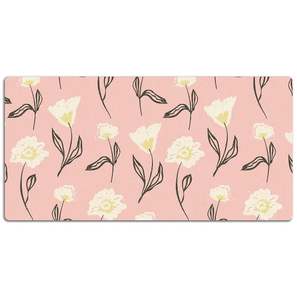 PVC Schreibtischmatte Zarte Blumen