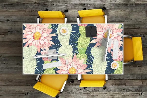PVC Schreibtischmatte Kaktusblumen