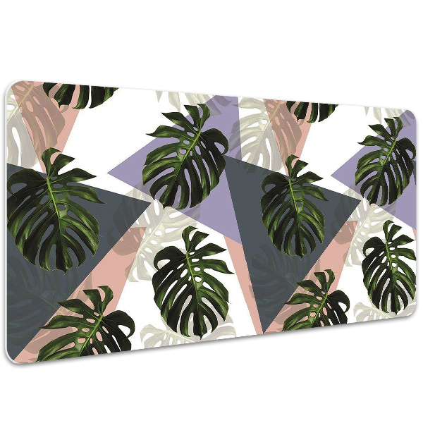 PVC Schreibtischmatte Monstera-Muster