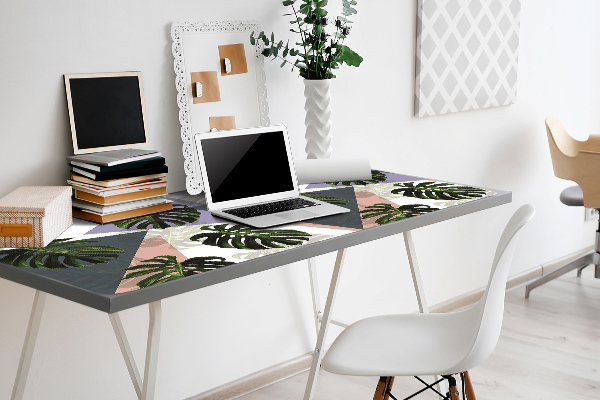 PVC Schreibtischmatte Monstera-Muster