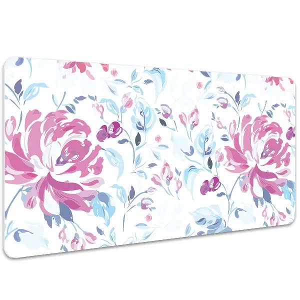 Schreibtisch Unterlegmatte Lilane Blumen